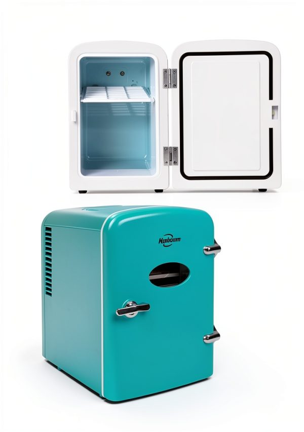 Koolatron Mini Fridge - Refrigerator for Bedroom Office, Portable Table Top Beverage Cooler, 12V 110V Refrigerador For Drinks, Soda, Wine, Use In Car, Dorm, Outdoor, Patio, 6 Can-4