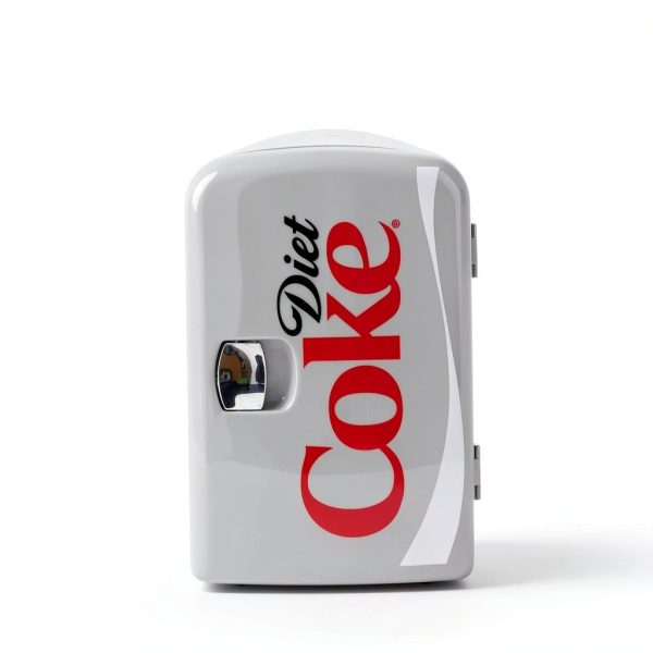 Diet Coke Mini Fridge - 6 Can Refrigerator for Bedroom Office, Portable Table Top Beverage Cooler, 12V 110V Refrigerador For Drinks, Soda, Wine, Use In Car, Dorm, Outdoor, Patio-7