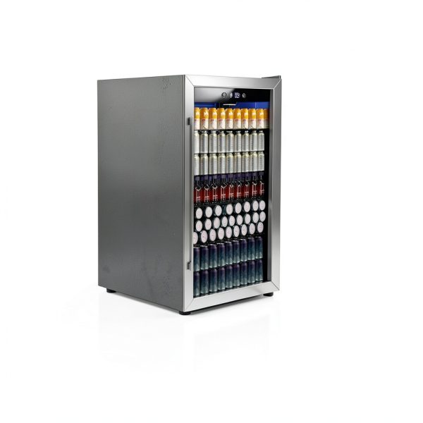 COWSAR 4.5 Cu.Ft Wine Fridge 37 Bottle, ETL Approved Freestanding Wine Cooler 145 Can Beverage Refrigerator with Stainless Steel Reversible Glass Door, Drink Fridge for Home Bar, Kitchen, Game Room-5