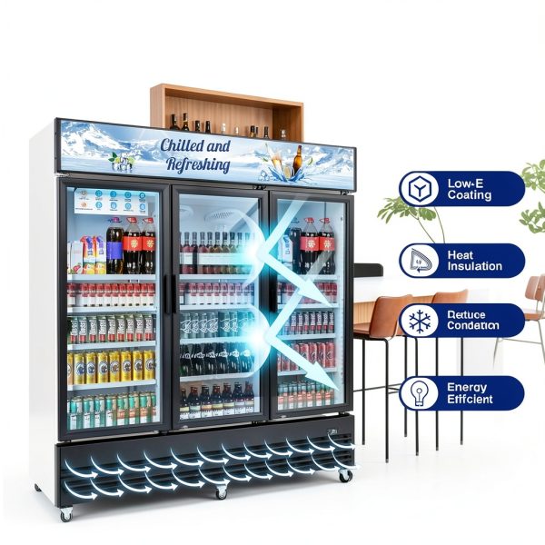 Commercial Beverage Refrigerator Velieta 60 Cu Ft Black with 12-5