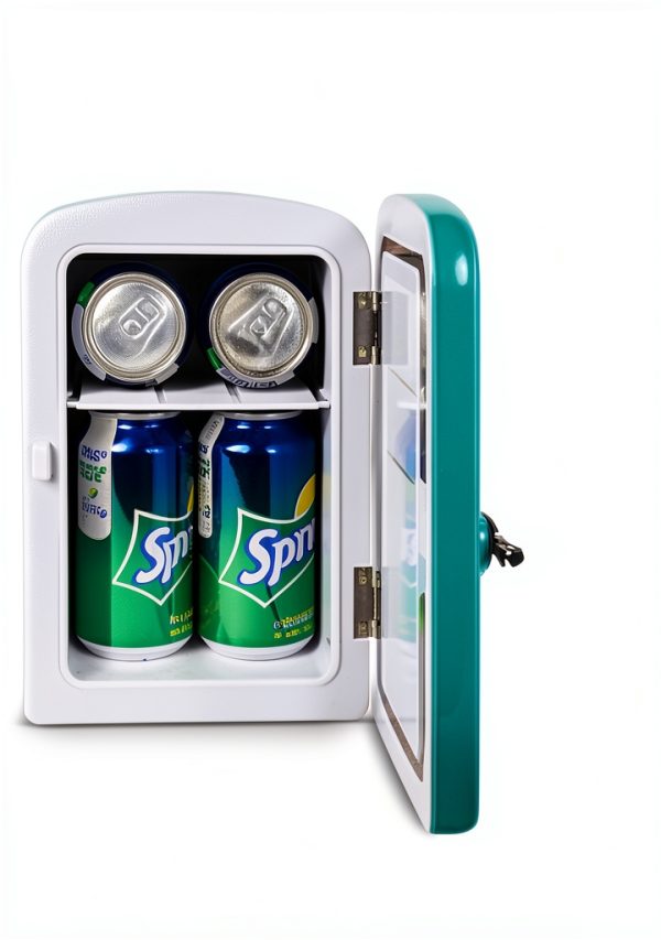 Koolatron Mini Fridge - Refrigerator for Bedroom Office, Portable Table Top Beverage Cooler, 12V 110V Refrigerador For Drinks, Soda, Wine, Use In Car, Dorm, Outdoor, Patio, 6 Can-9