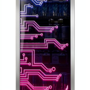 Gaming Beverage Refrigerator Manastin MSDGBR 3.2 Cu Ft LED Light Up-0