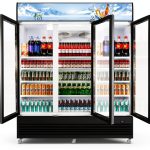 Commercial Beverage Refrigerator Velieta 60 Cu Ft Black with 12-0