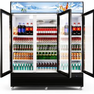 Commercial Beverage Refrigerator Velieta 60 Cu Ft Black with 12-0