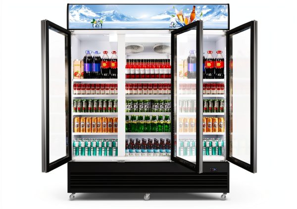 Commercial Beverage Refrigerator Velieta 60 Cu Ft Black with 12-0