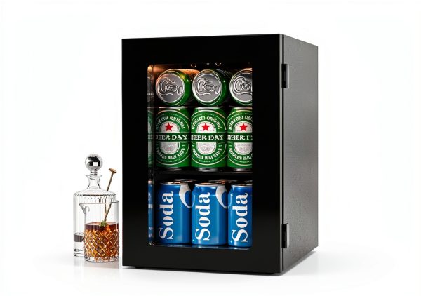 Beverage Refrigerator 24-Can Mini Cooler Electactic JC-90 Black-5