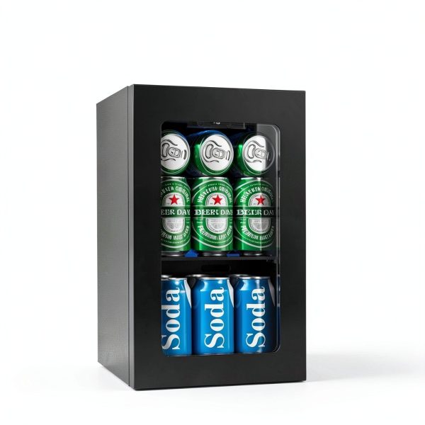 Beverage Refrigerator 24-Can Mini Cooler Electactic JC-90 Black-3