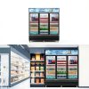 Commercial Beverage Refrigerator Velieta 60 Cu Ft Black with 12-7