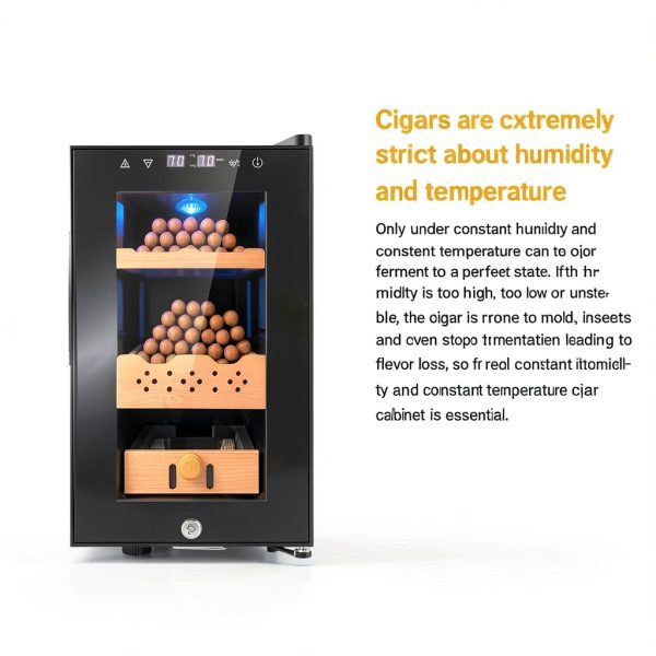 Cigar Electric Humidor 25L Velieta with LED Screen and Safety Lock-1