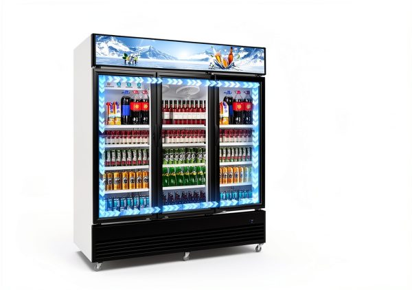 Commercial Beverage Refrigerator Velieta 60 Cu Ft Black with 12-2