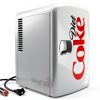 Diet Coke Mini Fridge - 6 Can Refrigerator for Bedroom Office, Portable Table Top Beverage Cooler, 12V 110V Refrigerador For Drinks, Soda, Wine, Use In Car, Dorm, Outdoor, Patio-0