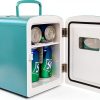 Koolatron Mini Fridge - Refrigerator for Bedroom Office, Portable Table Top Beverage Cooler, 12V 110V Refrigerador For Drinks, Soda, Wine, Use In Car, Dorm, Outdoor, Patio, 6 Can-6