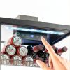 Beverage Fridge Tehanld 3.2CuFt Silver Mini with Glass Door-1