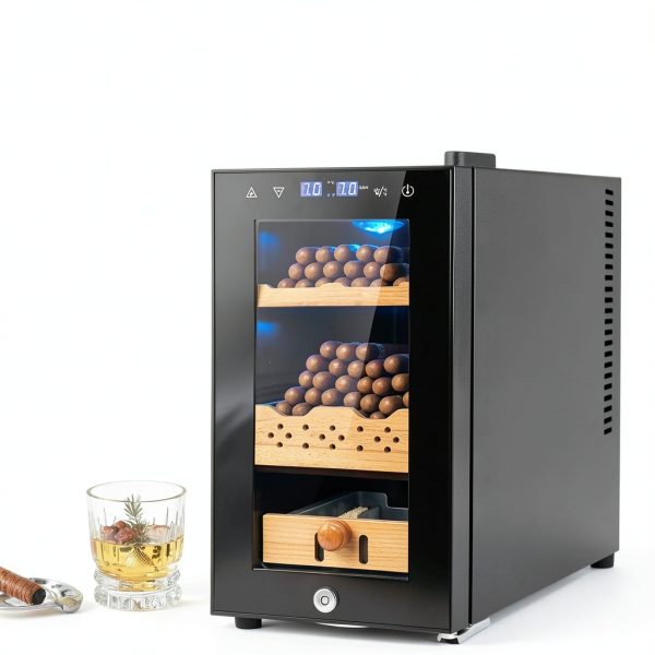 Cigar Electric Humidor 25L Velieta with LED Screen and Safety Lock-5