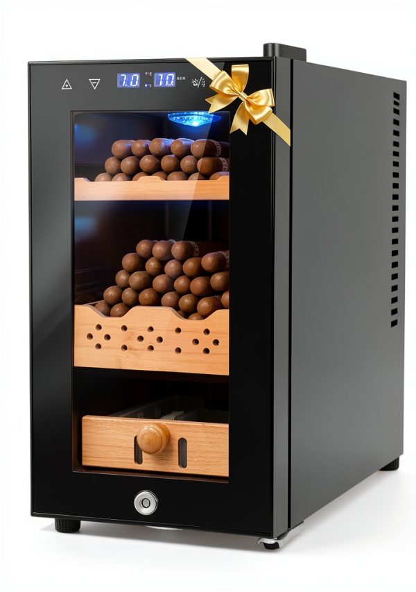 Cigar Electric Humidor 25L Velieta with LED Screen and Safety Lock-0