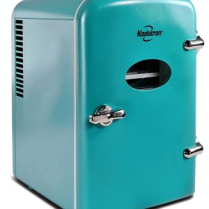 Koolatron Mini Fridge - Refrigerator for Bedroom Office, Portable Table Top Beverage Cooler, 12V 110V Refrigerador For Drinks, Soda, Wine, Use In Car, Dorm, Outdoor, Patio, 6 Can-0