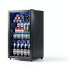 Beverage Fridge Tehanld 3.2CuFt Silver Mini with Glass Door-5