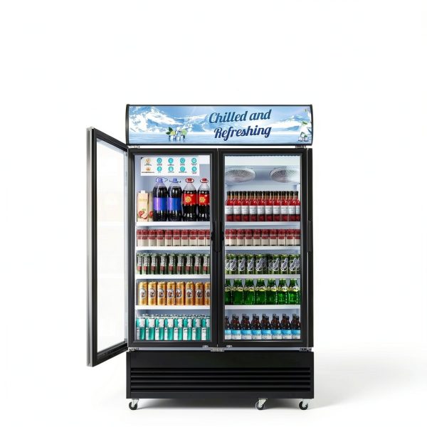 Commercial Beverage Refrigerator Velieta 60 Cu Ft Black with 12-6