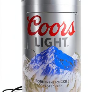 Coors Light Mini Fridge - Refrigerator for Bedroom Office, Portable Table Top Beverage Cooler, 12V 110V Refrigerador For Drinks, Soda, Wines, Use In Car, Dorm, Outdoor, 8 Can-0